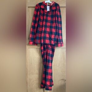 Kids Red and Black Plaid Pajama Set